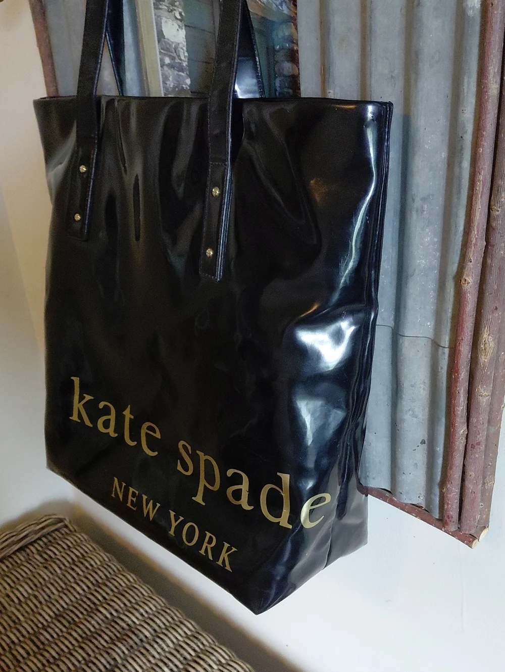 kate spade Patent Big Apple Tote Bon Shopper